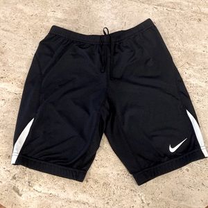 Nike womens biking shorts. Dry-fit, M, black/white.  Zipper pocket back.